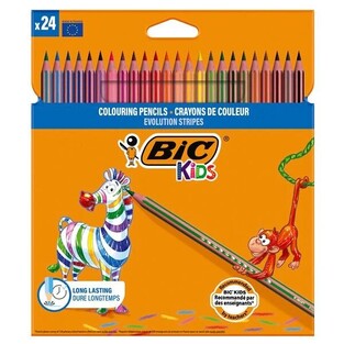 BIC KIDS ΞΥΛΟΜΠΟΓΙΕΣ EVOLUTION STRIPES 24 ΧΡΩΜΑΤΑ 950525