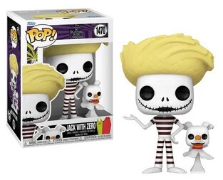 FUNKO POP BUDDY THE NIGHTMARE BEFORE CHRISTMAS JACK WITH ZERO 1470 VINYL FIGURE