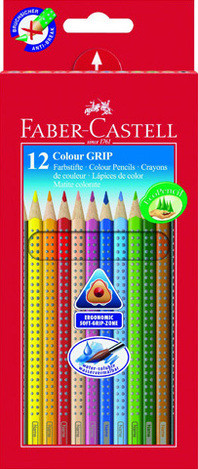 FABER CASTELL ΞΥΛΟΜΠΟΓΙΕΣ ΑΚΟΥΑΡΕΛΑΣ COLOUR GRIP 2001 12 ΧΡΩΜΑΤΑ 112412