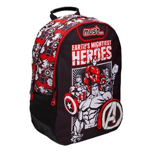 MUST ΣΧΟΛΙΚΗ ΤΣΑΝΤΑ ΣΑΚΙΔΙΟ ΠΛΑΤΗΣ ΜΕ 3 ΘΗΚΕΣ AVENGERS HEROES GLOW IN THE DARK 500979