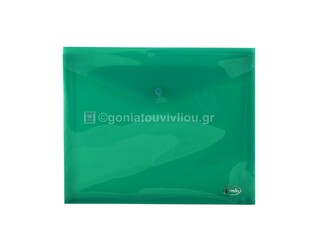 FOROFIS ΦΑΚΕΛΟΣ ΜΕ ΚΟΥΜΠΙ ΦΑΡΔΥΣ ΠΛΑΣΤΙΚΟΣ 3x27x33cm ΔΙΑΦΑΝΗΣ ΠΡΑΣΙΝΟΣ 91180