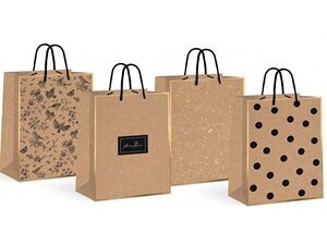 INTERDRUK ΤΣΑΝΤΑ ΣΑΚΟΥΛΑ ΧΑΡΤΙΝΗ ΔΩΡΟΥ KRAFT GOLD JUMBO 33x46x10cm ΠΟΥΑ 304155