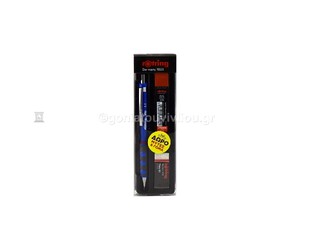 ROTRING TIKKY PROMO ΜΗΧΑΝΙΚΟ ΜΟΛΥΒΙ 0.5mm ΜΕ ΔΩΡΟ ΜΥΤΕΣ (0.5mm 2B) ΚΑΙ ΓΟΜΑ ΛΕΥΚΗ (TIKKY30) BLUE (ΜΠΛΕ)