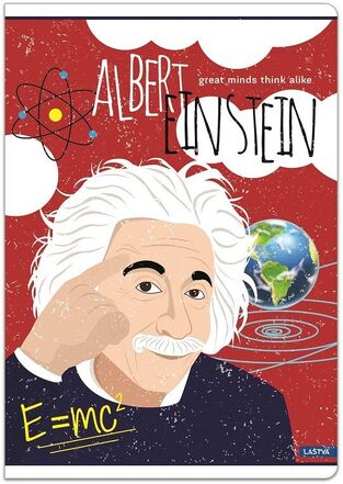 LASTVA ΤΕΤΡΑΔΙΟ ΚΑΡΦΙΤΣΑ A4 (21x29,7cm) 52φ GREAT MINDS ALBERT EINSTEIN 33108