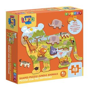 LUNA TOYS ΠΑΖΛ 48 ΤΕΜΑΧΙΩΝ 25x35cm ΣΕ ΣΧΗΜΑ ΖΩΟΥ ΖΩΑ ΤΗΣ ΖΟΥΓΚΛΑΣ 622475