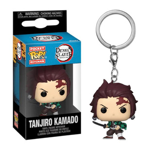 FUNKO POP DEMON SLAYER TANJIRO KAMADO BLOODY VINYL FIGURE KEYCHAIN