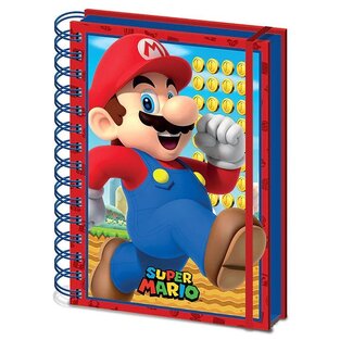 PYRAMID INTERNATIONAL ΣΗΜΕΙΩΜΑΤΑΡΙΟ SUPER MARIO 3D ΣΠΙΡΑΛ ΜΕ ΛΑΣΤΙΧΟ 14,8x20,9cm ΜΕ ΓΡΑΜΜΕΣ 14,8x20,9cm SR72626