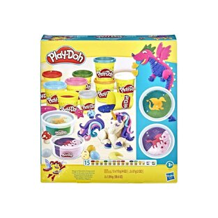 HASBRO PLAY DOH ΣΕΤ ΠΛΑΣΤΟΖΥΜΑΡΑΚΙΑ ΜΕ ΓΚΛΙΤΕΡ ΜΟΝΟΚΕΡΟΣ ΚΑΙ ΔΡΑΚΟΣ 81936120