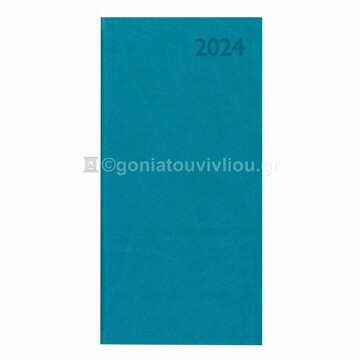 2024 ΗΜΕΡΟΛΟΓΙΟ ΑΤΖΕΝΤΑ LETTS ΕΒΔΟΜΑΔΙΑΙΟ 9x17cm VERONA SLIM AQUA 24081611