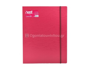 FOLDERMATE NEST ΝΤΟΣΙΕ ΠΛΑΣΤΙΚΟ A4 (21x29,7cm) 2ΚΡΙΚ 3,5cm ΡΑΧΗ ΜΕ ΛΑΣΤΙΧΟ ΦΟΥΞΙΑ 21919