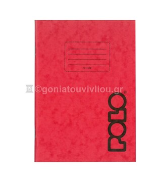 POLO ΤΕΤΡΑΔΙΟ ΚΑΡΦΙΤΣΑ 17x25cm ΡΙΓΕ ΚΟΚΚΙΝΟ 50φ 919069