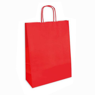FLORIOCARTA ΤΣΑΝΤΑ ΣΑΚΟΥΛΑ ΔΩΡΟΥ ΧΑΡΤΙΝΗ 22x10x32cm FLUO ΚΟΚΚΙΝΟ 125ΤΔ76342