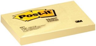 3M POST IT ΑΥΤΟΚΟΛΛΗΤΑ ΧΑΡΤΑΚΙΑ 657 ΚΙΤΡΙΝΑ 7,6x10,2cm 100φ