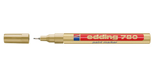 EDDING 780 ΜΑΡΚΑΔΟΡΟΣ ΑΝΕΞΙΤΗΛΟΣ ΛΑΔΙΟΥ PAINT MARKER ΛΕΠΤΗ ΜΥΤΗ 0.8mm ΧΡΥΣΟ No53