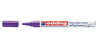 EDDING 751 ΜΑΡΚΑΔΟΡΟΣ ΑΝΕΞΙΤΗΛΟΣ ΛΑΔΙΟΥ PAINT MARKER 1MM ΜΩΒ 8