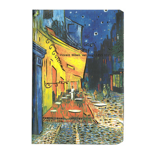 ΣΗΜΕΙΩΜΑΤΑΡΙΟ ΒΙΒΛΙΟΔΕΤΗΜΕΝΟ VAN GOGH 16x11cm ΜΕ ΓΡΑΜΜΕΣ 80φ CAFFE TERRACE AT NIGHT 65008