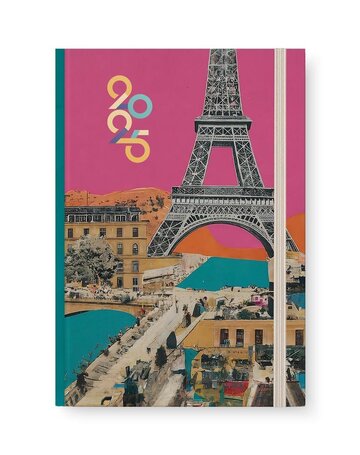 2025 ΗΜΕΡΟΛΟΓΙΟ ΗΜΕΡΗΣΙΟ 12x17cm ΜΕ ΛΑΣΤΙΧΟ COLLAGE b PARIS 52902 (ΛΙΝΑΡΔΑΤΟΣ)