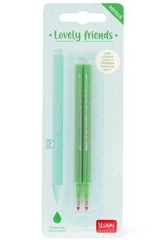 LEGAMI ΑΝΤΑΛΛΑΚΤΙΚΟ ΓΙΑ ΣΤΥΛΟ GEL PEN LOVELY FRIENDS 0.5mm 2τεμ ΠΡΑΣΙΝΟ REFCPP0004