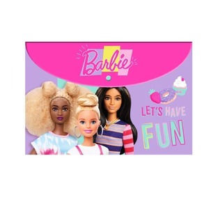 GIM ΦΑΚΕΛΟΣ ΜΕ ΚΟΥΜΠΙ ΠΛΑΣΤΙΚΟΣ A4 (21x29,7cm) BARBIE LETS HAVE FUN 34984580