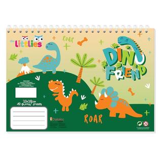 THE LITTLIES ΜΠΛΟΚ ΖΩΓΡΑΦΙΚΗΣ 20x28cm 40φ ΜΕ 2φ ΧΡΩΜΑΤΙΣΜΟΥ DINO FRIEND ROAR 646923