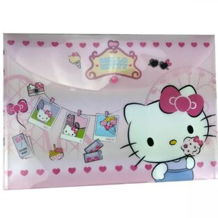 GIM ΦΑΚΕΛΟΣ ΜΕ ΚΟΥΜΠΙ A4 (21x29,7cm) PP HELLO KITTY 33571580