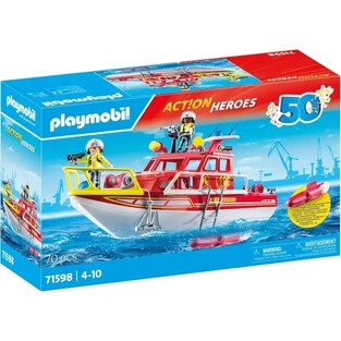 PLAYMOBIL ACTION HEROES ΠΥΡΟΣΒΕΣΤΙΚΟ ΣΚΑΦΟΣ ΔΙΑΣΩΣΗΣ 71598