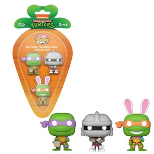 FUNKO CARROT POCKET POP TEENAGE MUTANT NINJA TURTLES DONATELLO / MICHELANGELO / SHREDDER VINYL FIGURES