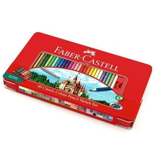 FABER CASTELL ΞΥΛΟΜΠΟΓΙΕΣ 60 ΧΡΩΜΑΤΑ ΣΕ ΜΕΤΑΛΛΙΚΗ ΚΑΣΕΤΙΝΑ 115894