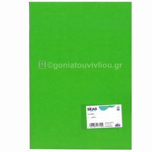 SKAG ΤΕΤΡΑΔΙΟ SUPER ΠΛΑΣΤΙΚΟ A4 (21x29,7cm) 50φ ΡΙΓΕ ΛΑΧΑΝΙ 277204