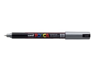 POSCA ΜΑΡΚΑΔΟΡΟΣ ΛΕΠΤΟΣ PC1MR 0.7mm ΑΣΗΜΙ (SILVER)