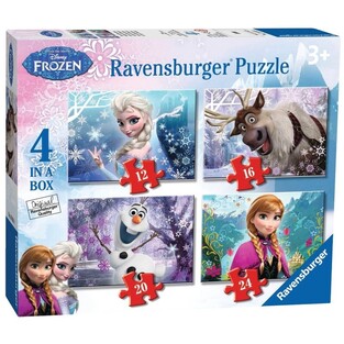 RAVENSBURGER ΠΑΖΛ 4 ΣΕ 1 (12/16/20/24 ΤΕΜΑΧΙΩΝ) FROZEN (ΨΥΧΡΑ ΚΑΙ ΑΝΑΠΟΔΑ) 073603