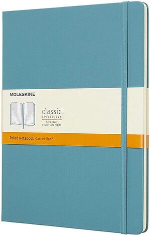 MOLESKINE ΣΗΜΕΙΩΜΑΤΑΡΙΟ XLARGE (19x25cm) HARD COVER REEF BLUE RULED NOTEBOOK (ΡΙΓΕ)