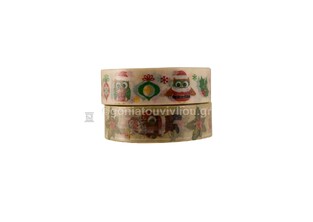 GLOBAL GIFT MASKING TAPE ΧΑΡΤΟΤΑΙΝΙΑ ΧΡΙΣΤΟΥΓΕΝΝΙΑΤΙΚΗ 10Μ 933003