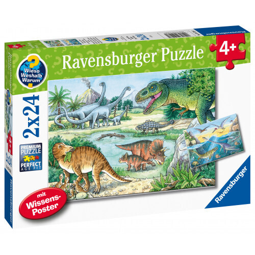 RAVENSBURGER ΠΑΖΛ 2x24τεμ ΔΕΙΝΟΣΑΥΡΟΙ 05128