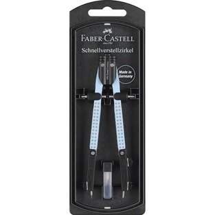 FABER CASTELL ΔΙΑΒΗΤΗΣ GRIP ΑΝΑΔΙΠΛΟΥΜΕΝΟΣ ΜΕ ΡΥΘΜΙΣΤΗ SKY BLUE ΓΑΛΑΖΙΟ 174074