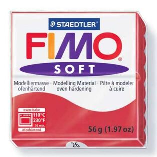 STAEDTLER ΠΗΛΟΣ FIMO SOFT CHERRY RED ΚΟΚΚΙΝΟ 8020 26 56gr