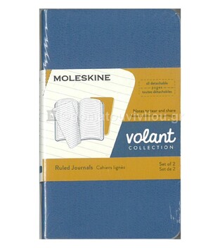 MOLESKINE ΣΗΜΕΙΩΜΑΤΑΡΙΟ VOLANT XSMALL (6.5x10.5cm) SOFT COVER FORGET BLUE AMBER YELLOW RULED NOTEBOOK (ΣΕΤ ΤΩΝ ΔΥΟ) (ΡΙΓΕ)