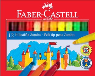 FABER CASTELL ΜΑΡΚΑΔΟΡΟΙ ΧΟΝΤΡΟΙ JUMBO 12 ΧΡΩΜΑΤΑ 554312