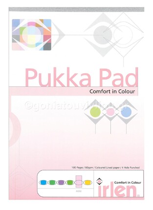 PUKKA PAD COMFORT IN COLOUR ΜΠΛΟΚ ΓΡΑΦΗΣ Α4 (21x29,7cm) ΡΙΓΕ ΡΟΖ ΜΕ ΤΡΥΠΕΣ ΚΑΙ ΠΕΡΙΘΩΡΙΟ IRLREF50ROSE