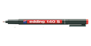 EDDING 140 S ΜΑΡΚΑΔΟΡΟΣ ΔΙΑΦΑΝΕΙΩΝ ΑΝΕΞΙΤΗΛΟΣ 0.3mm ΚΟΚΚΙΝΟΣ No2