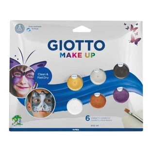 GIOTTO MAKE UP ΣΕΤ 6 ΜΕΤΑΛΛΙΚΑ ΧΡΩΜΑΤΑ ΓΙΑ ΤΟ ΠΡΟΣΩΠΟ ΤΥΠΟΥ ΠΟΥΔΡΑ 476400