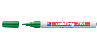 EDDING 751 ΜΑΡΚΑΔΟΡΟΣ ΑΝΕΞΙΤΗΛΟΣ ΛΑΔΙΟΥ PAINT MARKER 1MM ΠΡΑΣΙΝΟΣ 4