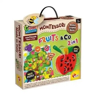 LISCIANI GIOCHI GIOCARE EDUCARE MONTESSORI ΞΥΛΙΝΟ ΕΚΠΑΙΔΕΥΤΙΚΟ ΠΑΙΧΝΙΔΙ 2 ΣΕ 1 FRUITS AND GO 92260