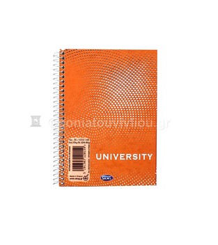 SKAG ΣΗΜΕΙΩΜΑΤΑΡΙΟ ΣΠΙΡΑΛ 10,5x14,8cm 2 ΘΕΜΑΤΩΝ 80φ No20 UNIVERSITY FOIL ΠΟΡΤΟΚΑΛΙ 120159