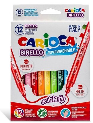 CARIOCA ΜΑΡΚΑΔΟΡΟΙ BIRELLO SUPERWASHABLE 12 ΧΡΩΜΑΤΑ 41457