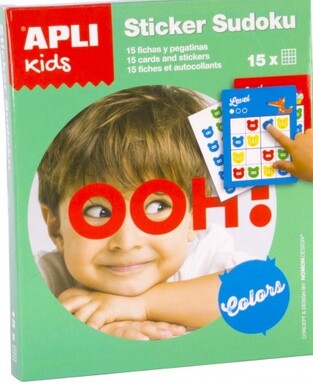 APLI KIDS ΠΑΙΧΝΙΔΙ STICKER SUDOKU COLORS 15 ΚΑΡΤΕΣ ΚΑΙ 3Φ ΑΥΤΟΚΟΛΛΗΤΑ 14588