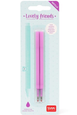 LEGAMI ΑΝΤΑΛΛΑΚΤΙΚΟ ΓΙΑ ΣΤΥΛΟ GEL PEN LOVELY FRIENDS 0.5mm 2τεμ ΜΩΒ REFCPP0008