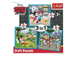 TREFL ΠΑΖΛ 3 ΣΕ 1 (20/36/50 ΤΕΜΑΧΙΩΝ) MICKEY MOUSE 34846