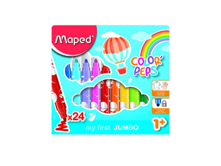 MAPED COLOR PEPS MAXI ΜΑΡΚΑΔΟΡΟΙ ΧΟΝΤΡΟΙ ΖΩΓΡΑΦΙΚΗΣ 24 ΧΡΩΜΑΤΑ 846222