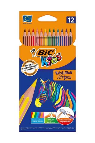 BIC KIDS ΞΥΛΟΜΠΟΓΙΕΣ EVOLUTION STRIPES 12 ΧΡΩΜΑΤΑ 9505221